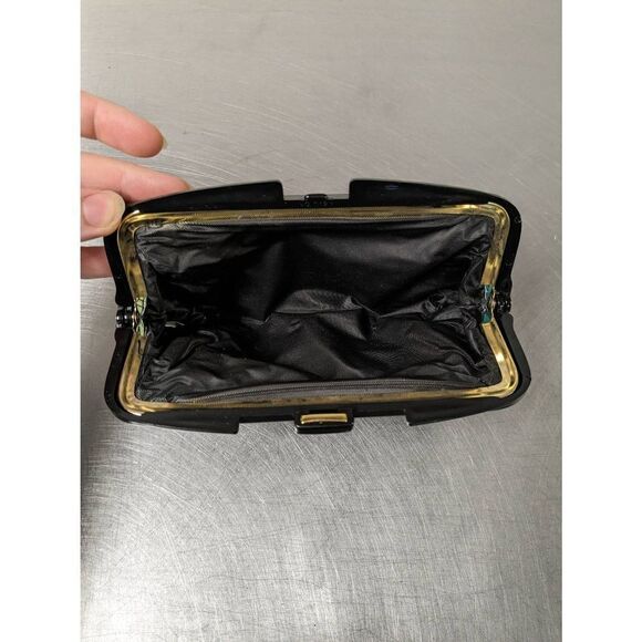 Vintage Tropical Makeup Purse Clutch Parrot Plastic Framed Snap - Picture 6 of 6